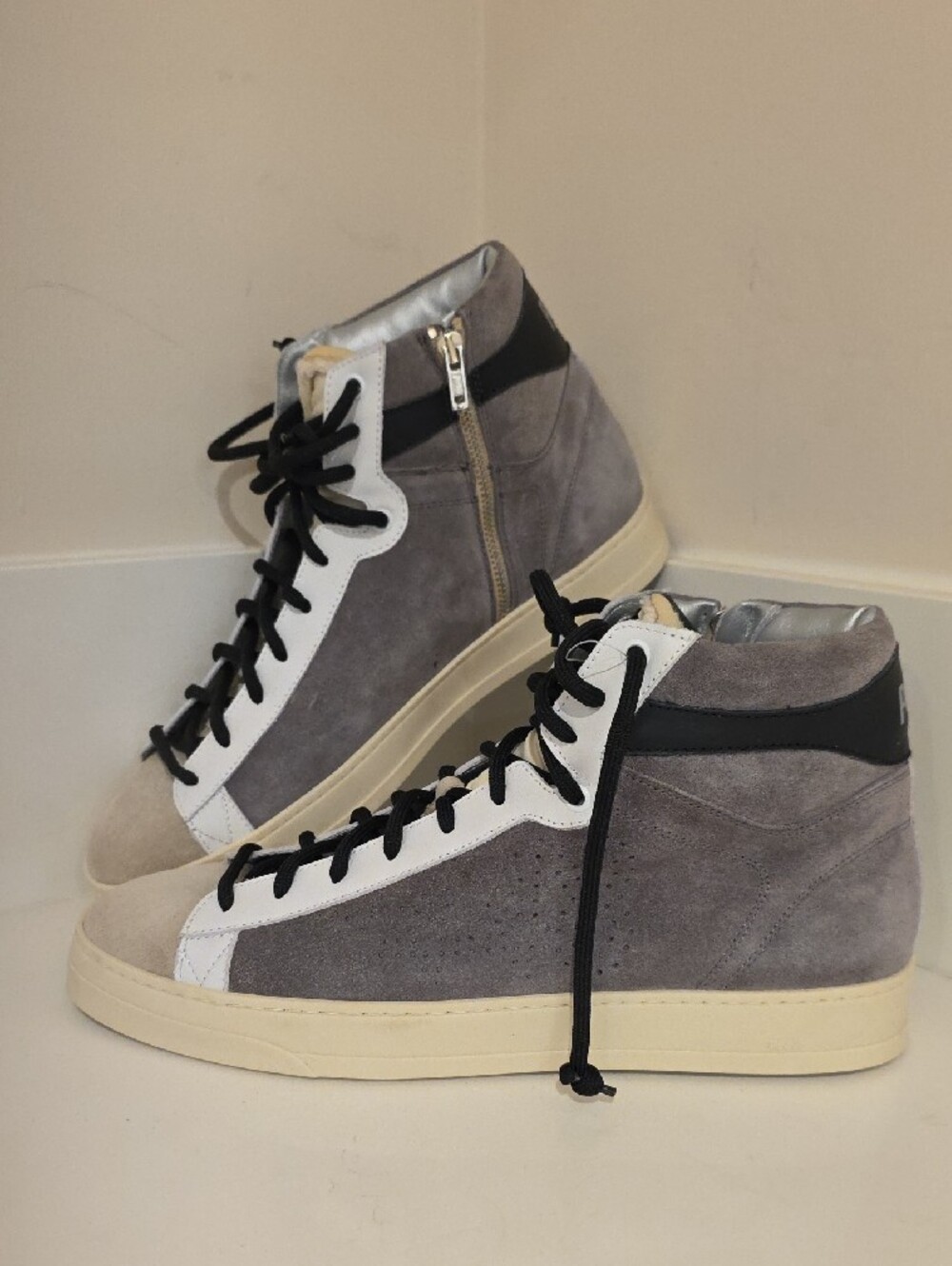 NEW RARE $325 P448 MEN'S TAYLOR CHESS HIGH TOP SUEDE SNEAKER SHOES SIZE 46 - Picture 4 of 10